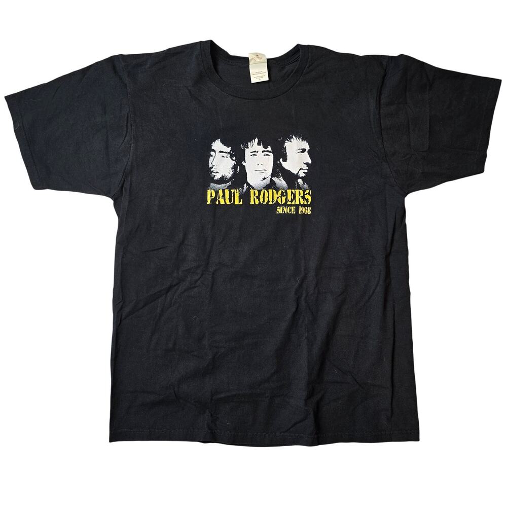 Vintage 2007 Paul Rodgers Black Concert Tee Band Shirt XL